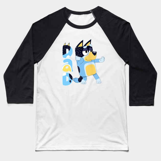 Bluey Animated Movie 3 Baseball T-Shirt by Justine Nolanz